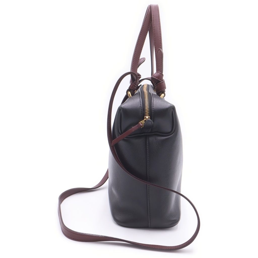Celine Soft Cube Small 2-Way Handbag Black Red Leather — view 3