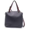 Celine Soft Cube Small 2-Way Handbag Black Red Leather