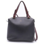 Celine Soft Cube Small 2-Way Handbag Black Red Leather