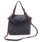 Celine Soft Cube Small 2-Way Handbag Black Red Leather — view 2