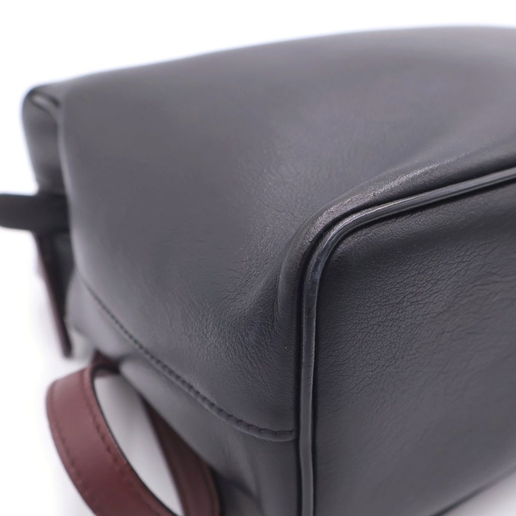 Celine Soft Cube Small 2-Way Handbag Black Red Leather — view 6