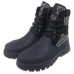 Dior Garden Oblique Lace Up Boots Shoes Black — view 2