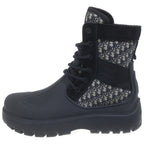 Dior Garden Oblique Lace Up Boots Shoes Black