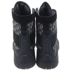 Dior Garden Oblique Lace Up Boots Shoes Black — view 3