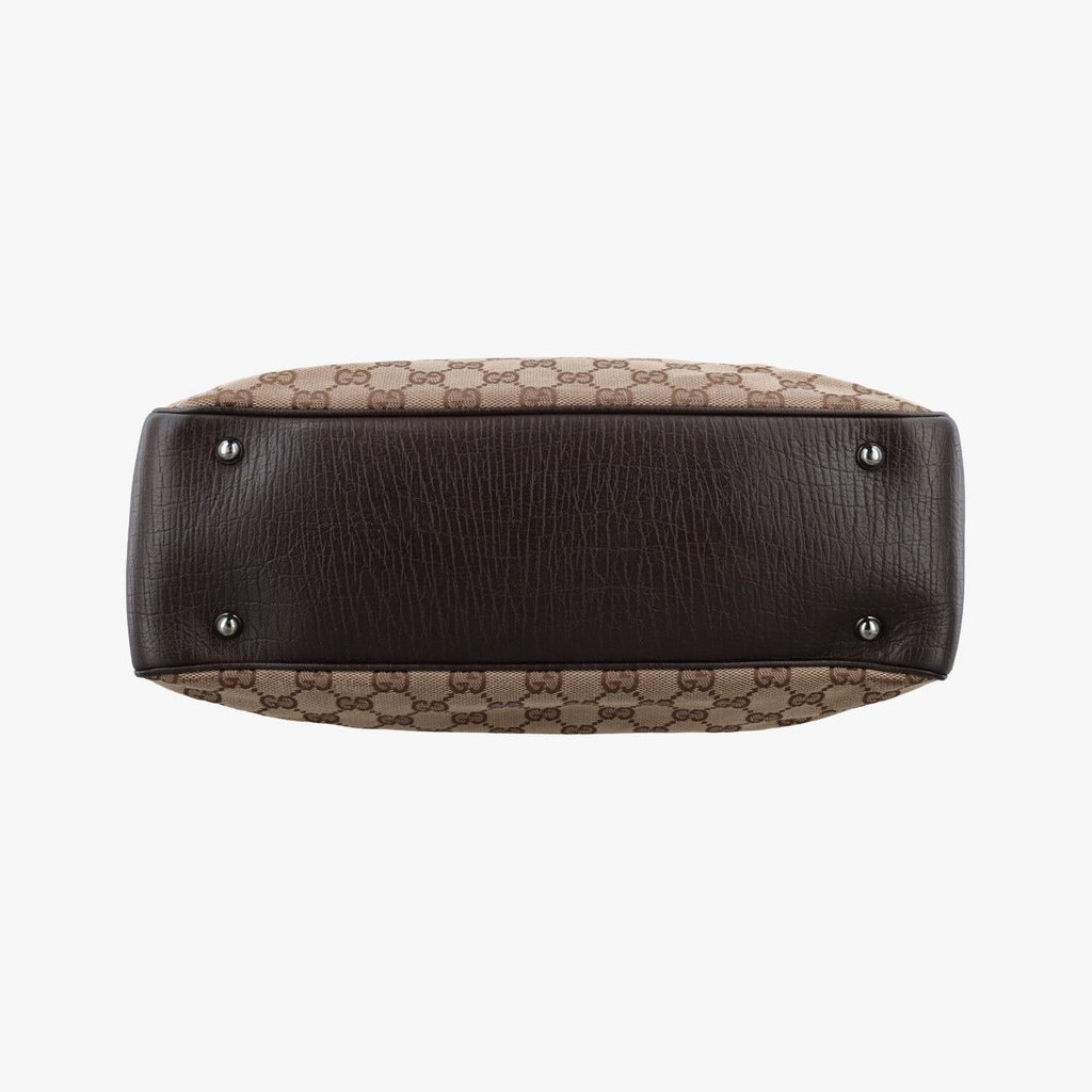 Gucci GG Canvas Bamboo Beige Brown Handbag — view 3