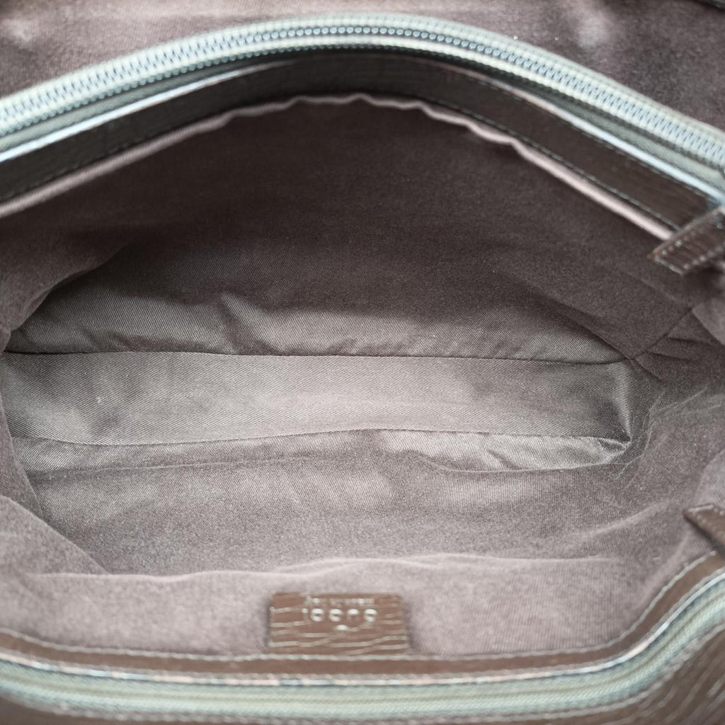 Gucci GG Canvas Bamboo Beige Brown Handbag — view 9