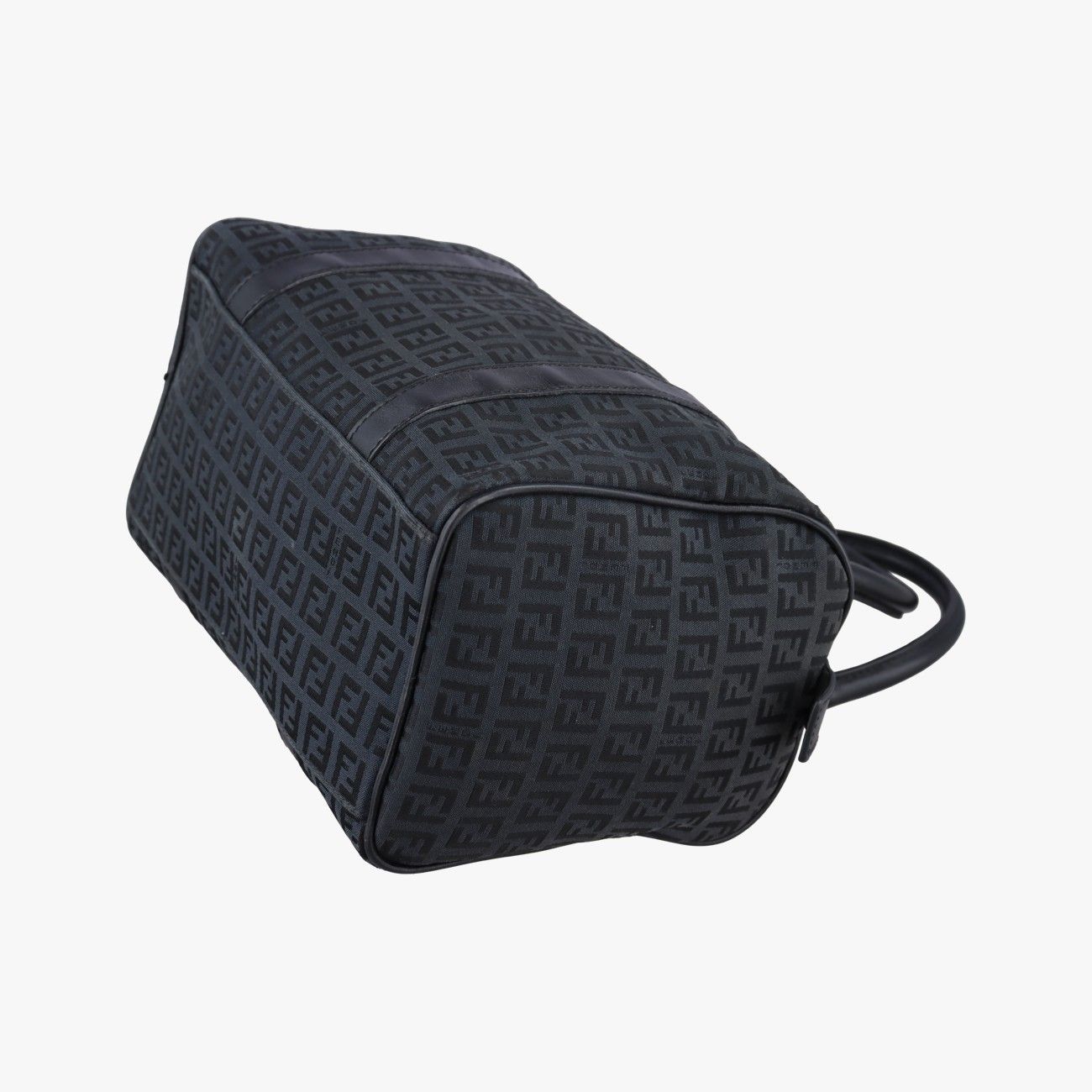 Fendi Zucchi Nifo Baulette Black Canvas Leather Jq5 Handbag — view 4
