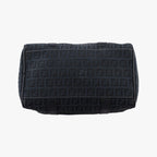 Fendi Zucchi Nifo Baulette Black Canvas Leather Jq5 Handbag — view 3