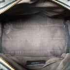 Fendi Zucchi Nifo Baulette Black Canvas Leather Jq5 Handbag — view 9