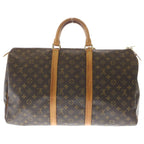 Louis Vuitton Keepall 50 Monogram Leather Boston Bag Gold Brown — view 2