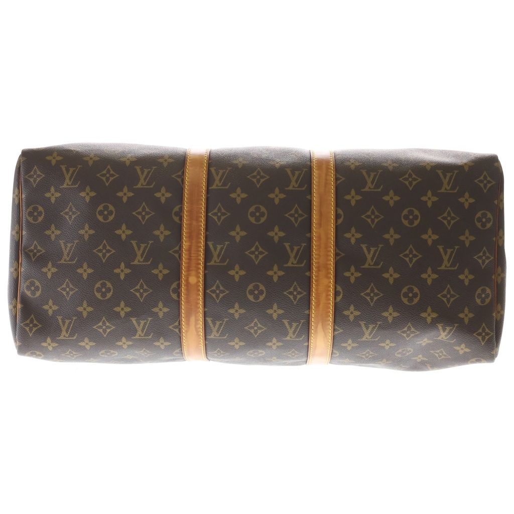 Louis Vuitton Keepall 50 Monogram Leather Boston Bag Gold Brown — view 4