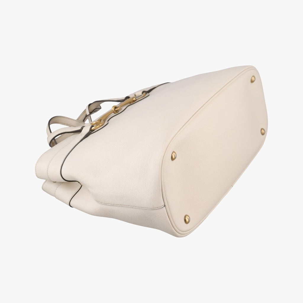 Gucci Bright Bit White Leather Handbag — view 5