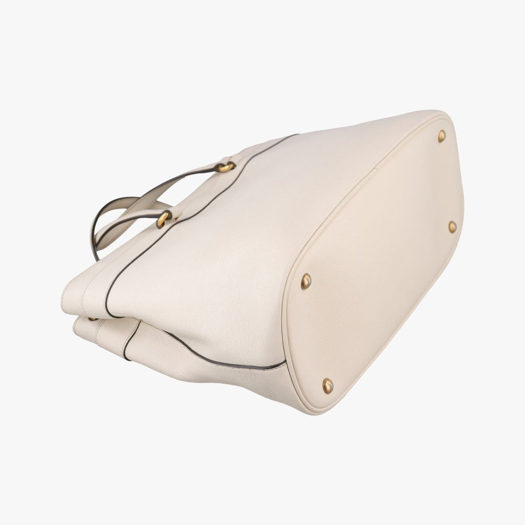 Gucci Bright Bit White Leather Handbag — view 7