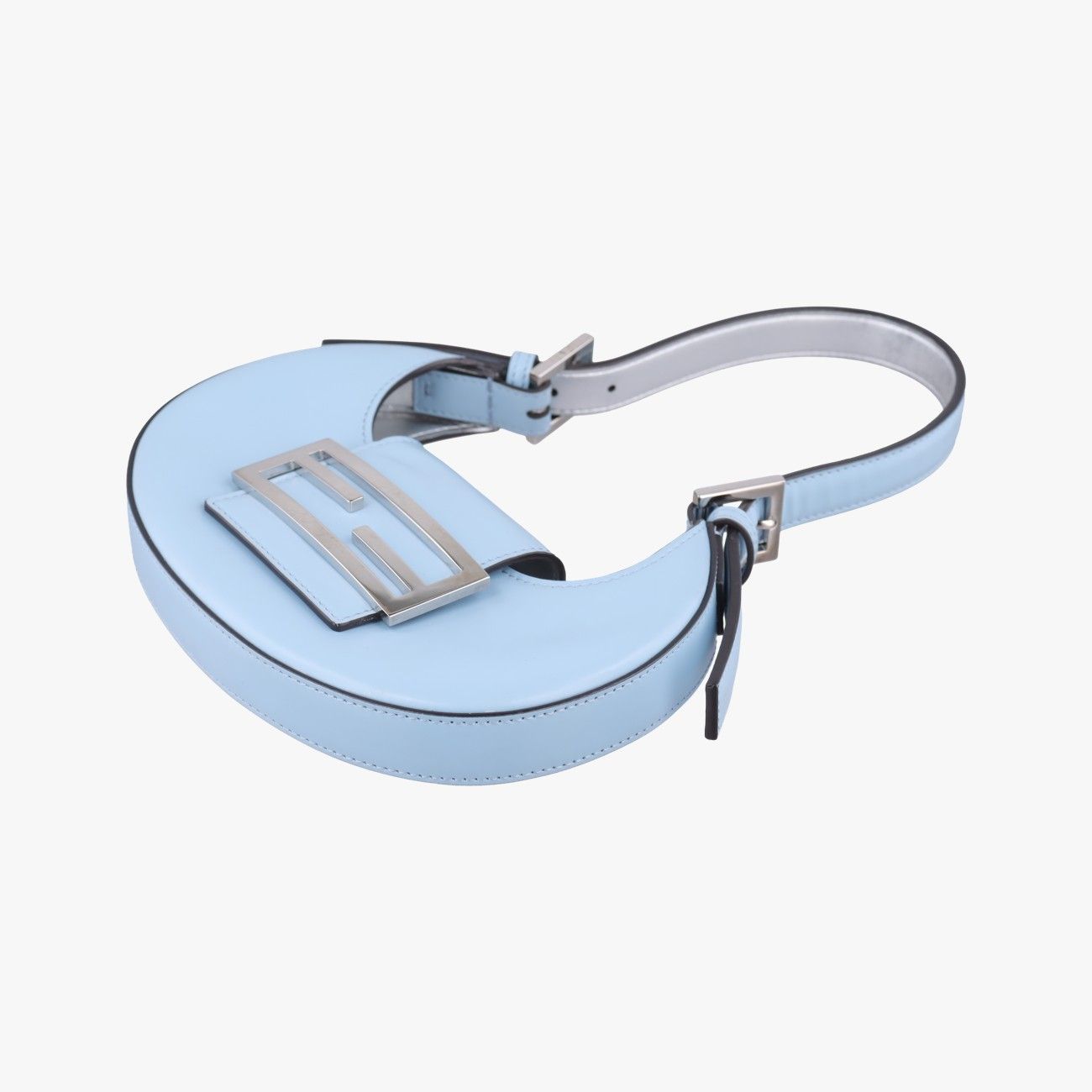 Fendi Cookie Mini Blue Leather Handbag — view 4