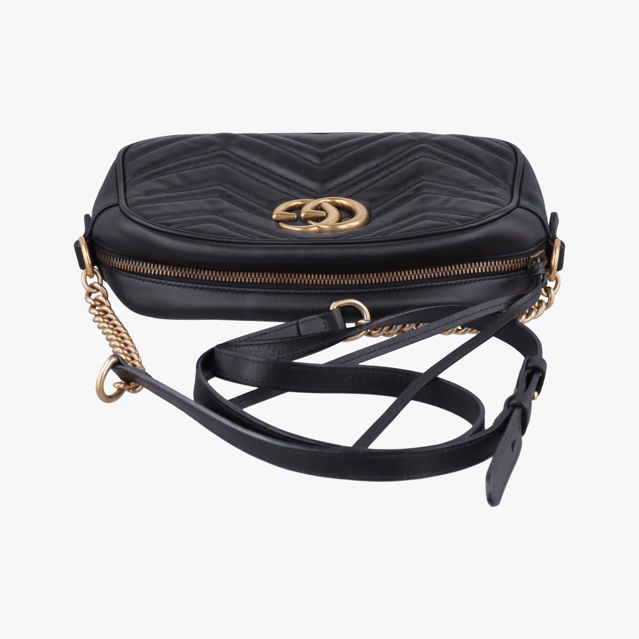 Gucci GG Marmont Black Leather Messenger — view 8