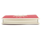 Gucci Adidas Chain Shoulder Bag Wallet Pochette Red White Leather — view 4