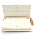 Gucci Adidas Chain Shoulder Bag Wallet Pochette Red White Leather — view 5