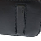 Prada Mini Tote Navy Nylon Leather to Line Angle Logo — view 6