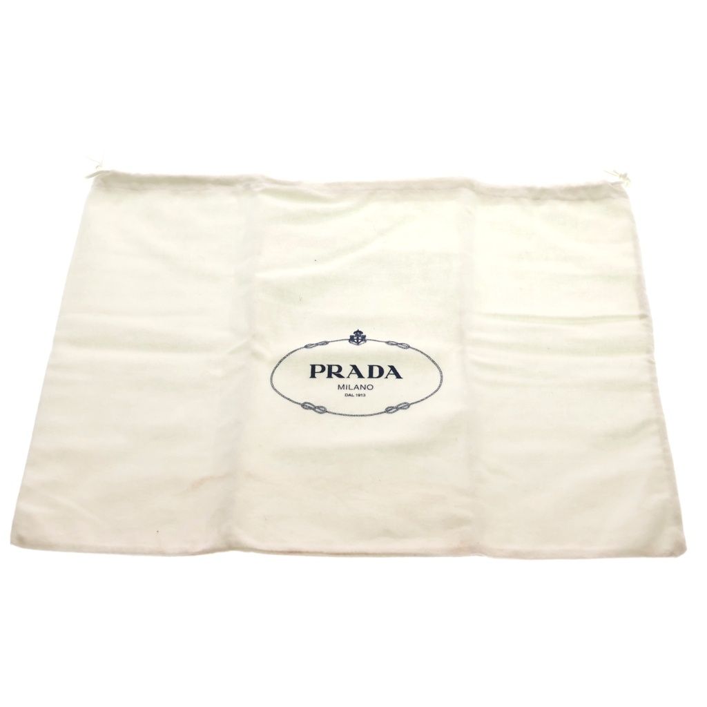 Prada Mini Tote Navy Nylon Leather to Line Angle Logo — view 9