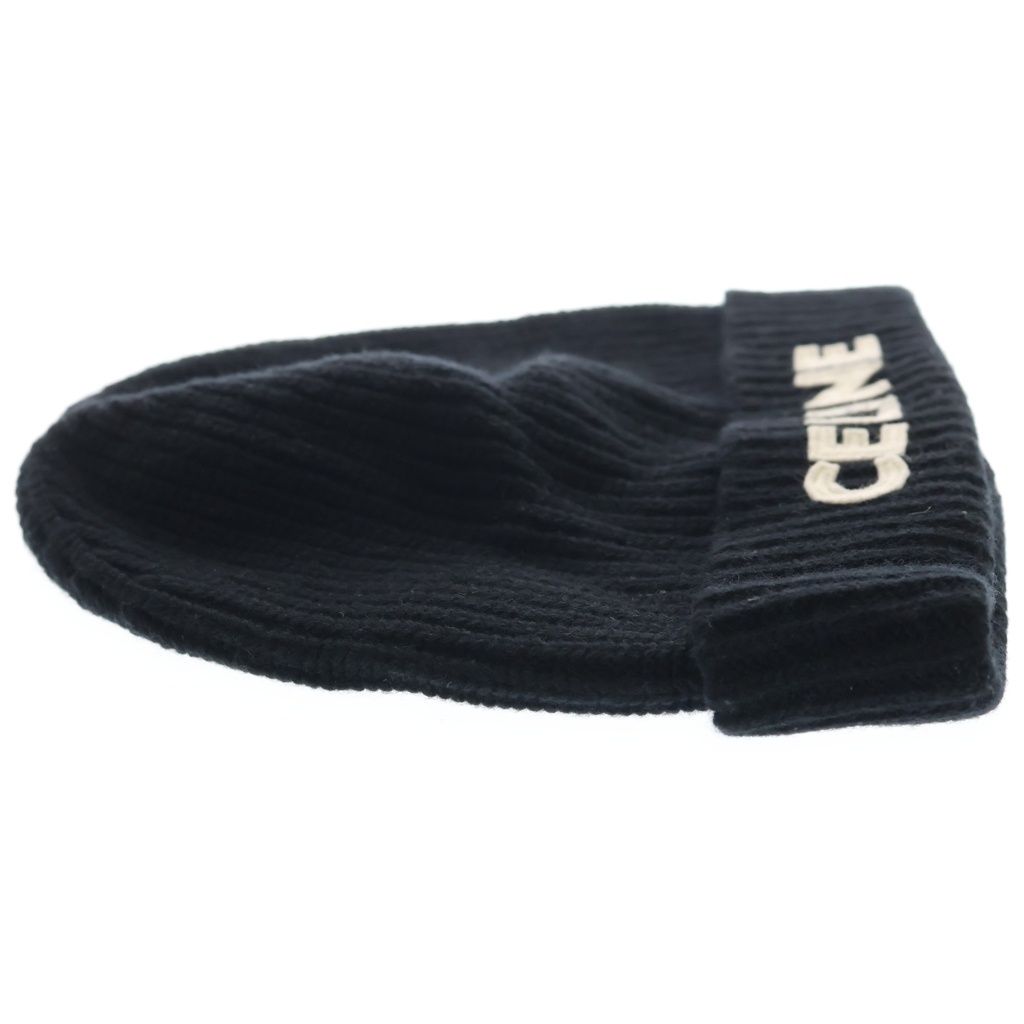 Celine Logo Knit Hat Black — view 4