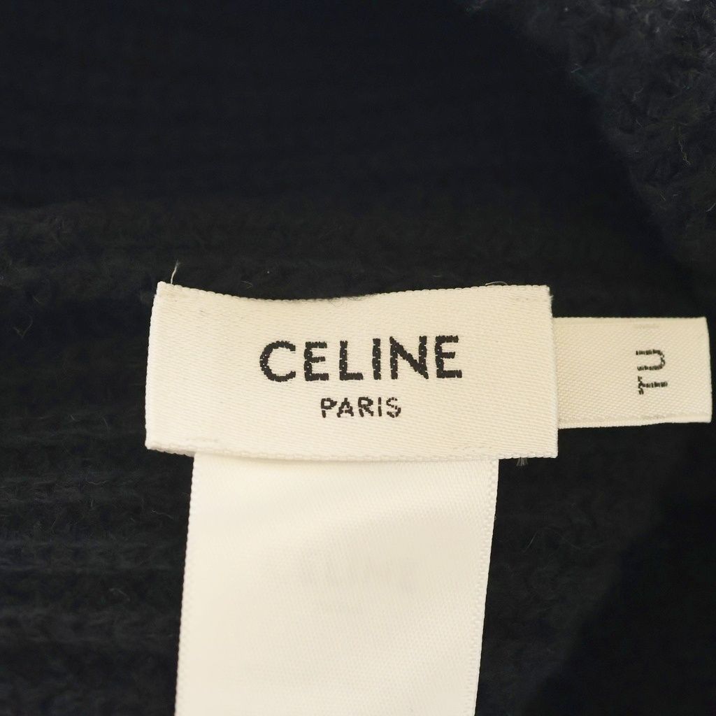 Celine Logo Knit Hat Black — view 7