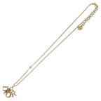 Dior Ebore Logo Faux Pearl Necklace Gold — view 2