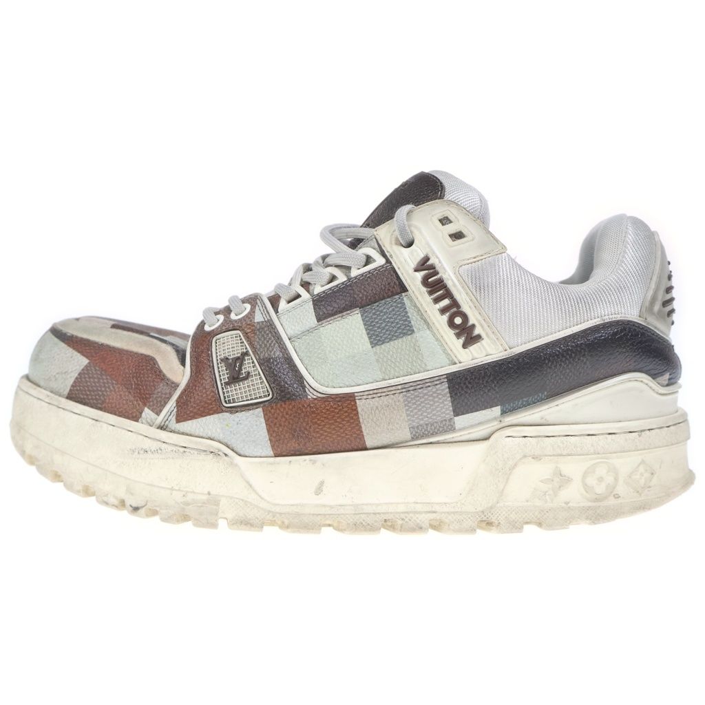 Louis Vuitton LV Sweatshirt Maxi Damoflage Damier Low Cut Sneakers Brown