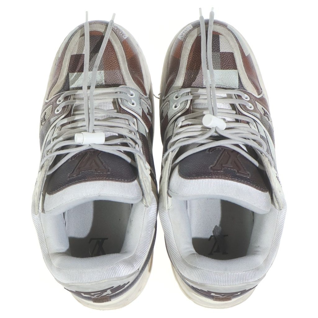 Louis Vuitton LV Sweatshirt Maxi Damoflage Damier Low Cut Sneakers Brown — view 4