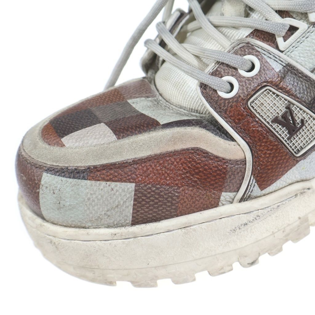 Louis Vuitton LV Sweatshirt Maxi Damoflage Damier Low Cut Sneakers Brown — view 6