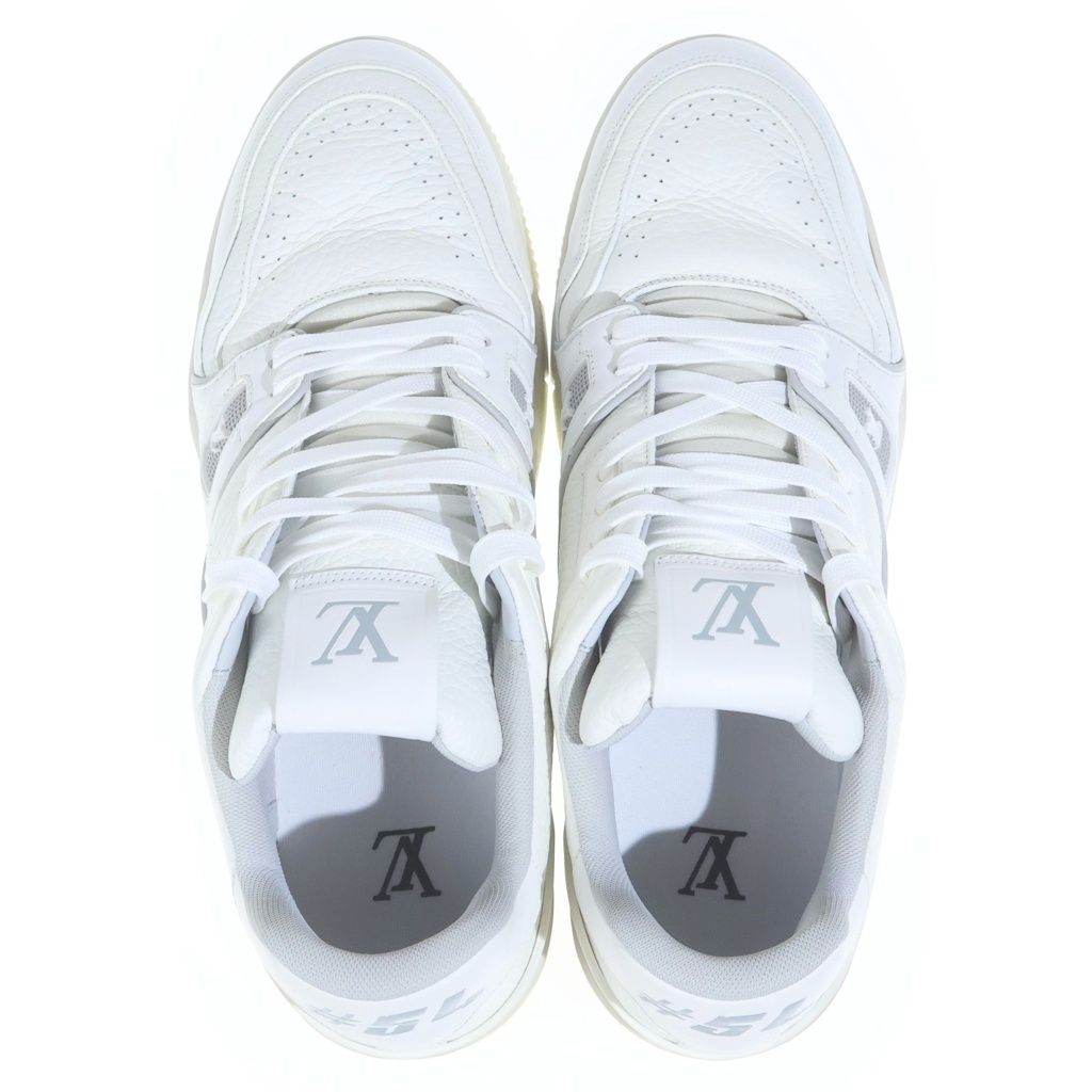 Louis Vuitton LV Trainer Line Lace Up Low Cut Sneakers White 9.5 — view 4
