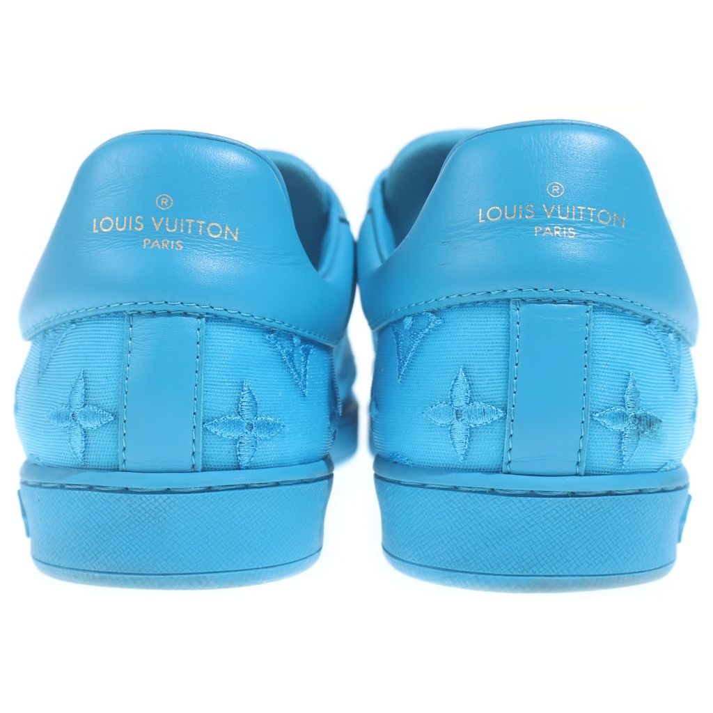 Louis Vuitton Luxembourg Line Sneakers Monogram Leather Low Cut Blue — view 3