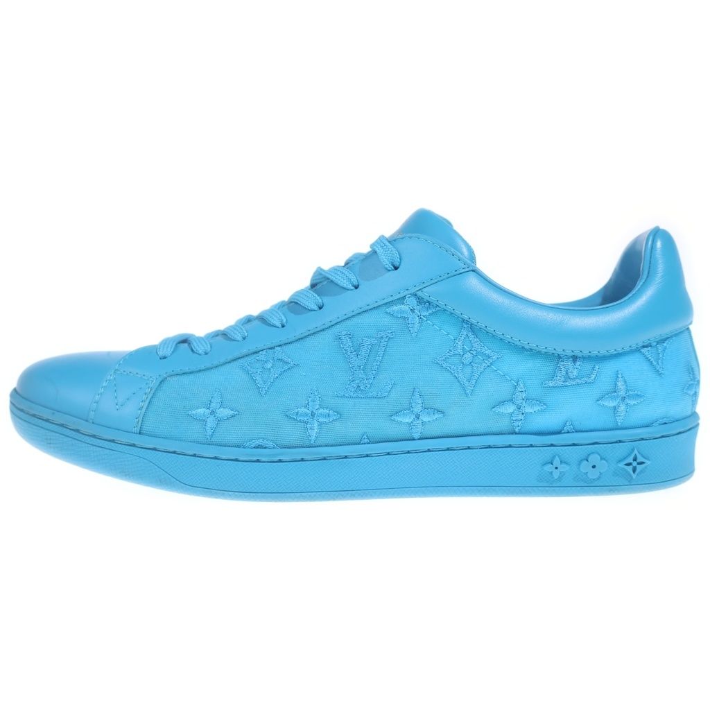 Louis Vuitton Luxembourg Line Sneakers Monogram Leather Low Cut Blue