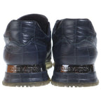 Louis Vuitton Run Away Line Croco Embossed Leather Lace Up Low Cut Sneakers — view 3