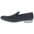 Louis Vuitton Black Satin Bank Slip on Loafers Punk on Damier Allover