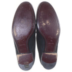 Louis Vuitton Black Satin Bank Slip on Loafers Punk on Damier Allover — view 5