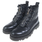 Louis Vuitton Ankle Combat Boots Long Leather Monogram Black — view 2