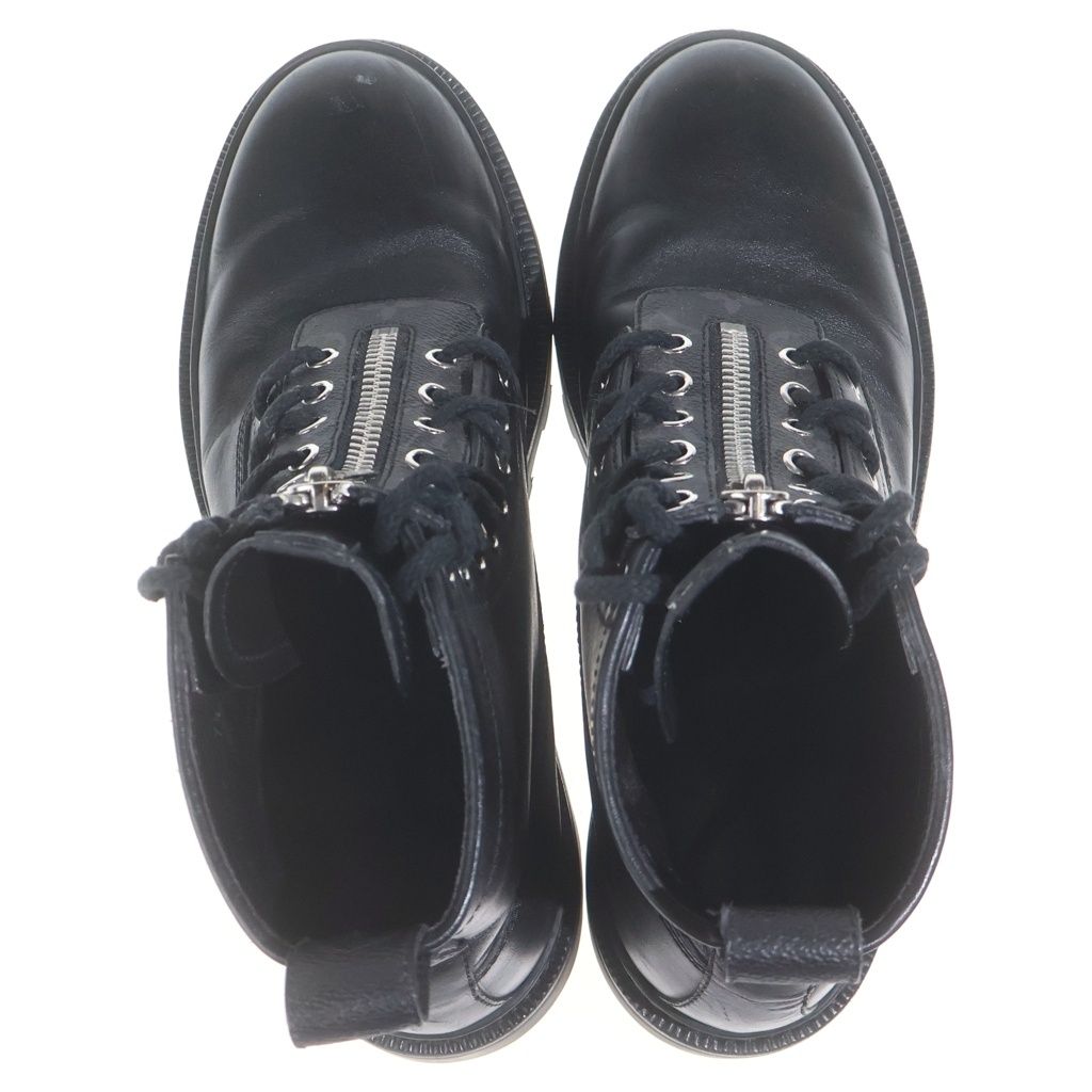 Louis Vuitton Ankle Combat Boots Long Leather Monogram Black — view 4