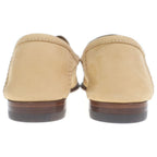 Gucci Horsebit Suede Leather Loafers Shoes Beige — view 3