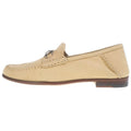 Gucci Horsebit Suede Leather Loafers Shoes Beige