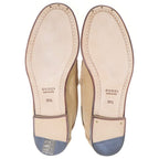 Gucci Horsebit Suede Leather Loafers Shoes Beige — view 5
