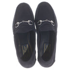 Gucci Horsebit Suede Leather Loafers Shoes Black — view 4