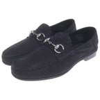Gucci Horsebit Suede Leather Loafers Shoes Black — view 2
