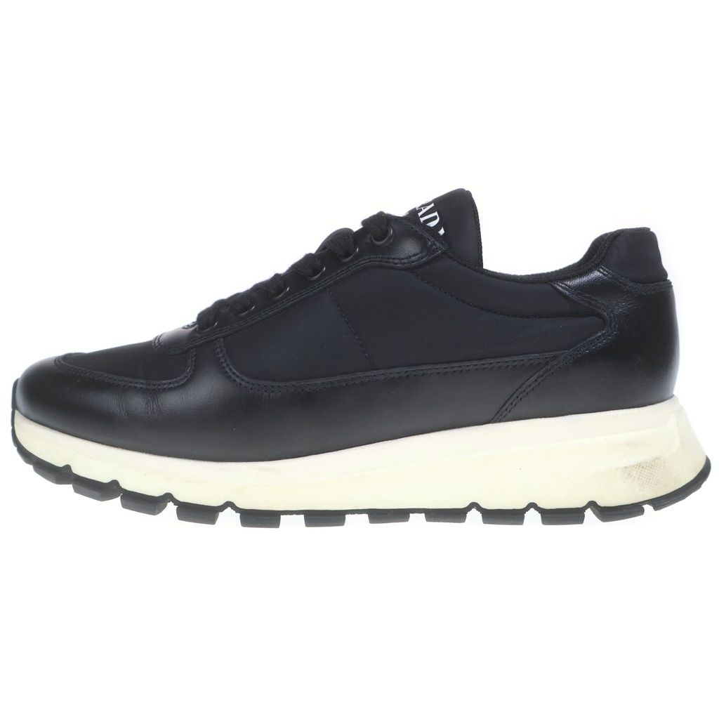 Prada Leather Tessuto Sneakers White Black 6