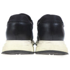 Prada Leather Tessuto Sneakers White Black 6 — view 3