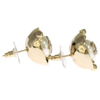 Chanel CC Logo Faux Pearl Rhinestone 24k Earrings Gold White — view 3
