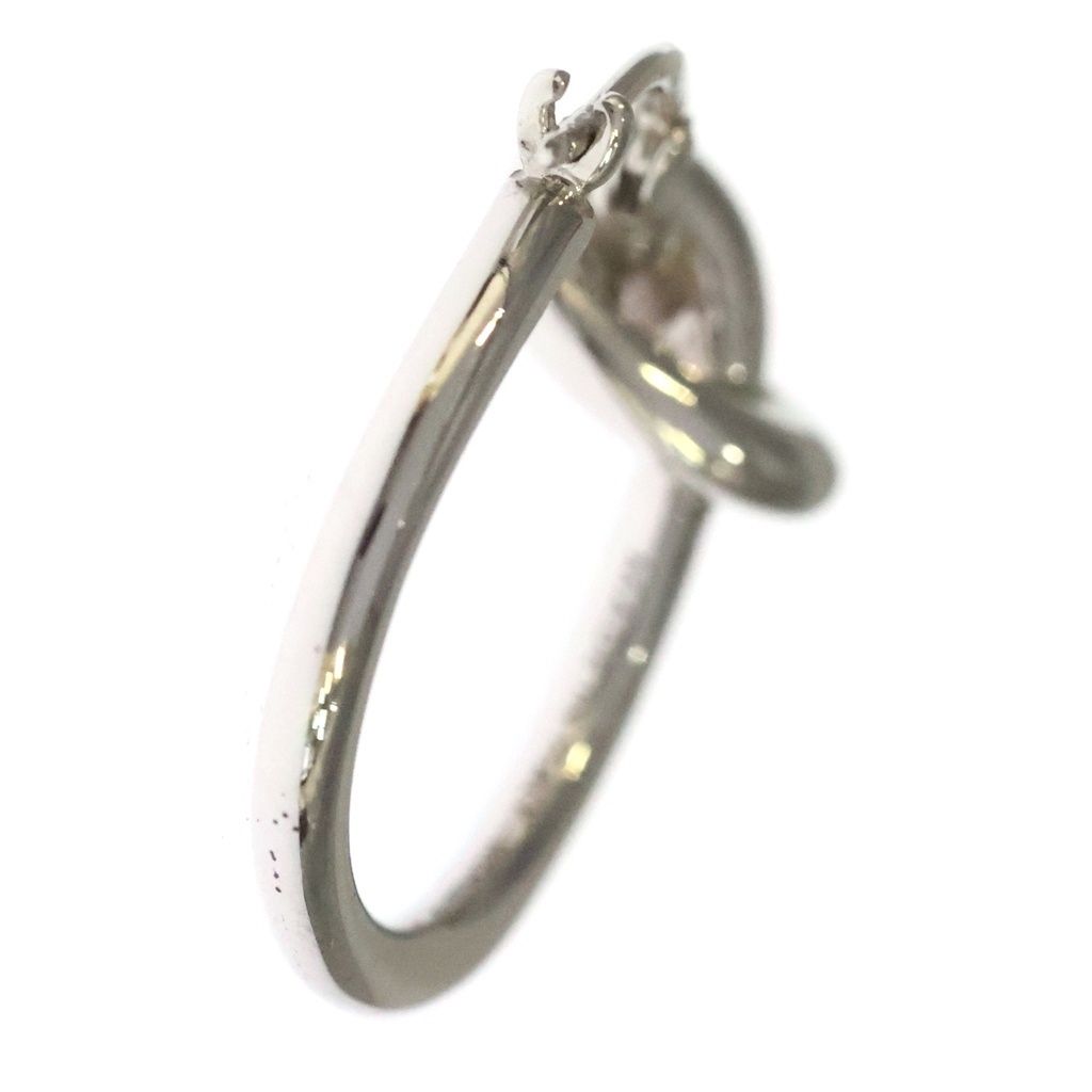 Celine Knot Small Hoop Earrings Silver — view 2