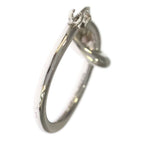 Celine Knot Small Hoop Earrings Silver — view 2
