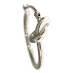 Celine Knot Small Hoop Earrings Silver