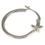 Celine Knot Small Hoop Earrings Silver — view 5
