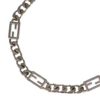 Fendi Baguette FF Logo Chain Bracelet Silver